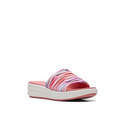 Clarks Womens Drift Petal Slide Sandal - Multicolor