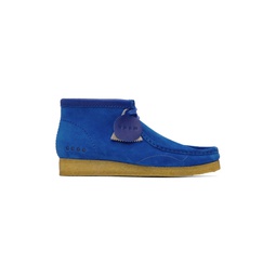 SSENSE Exclusive Blue Them Skates Edition Wallabee Boots 222094F113000