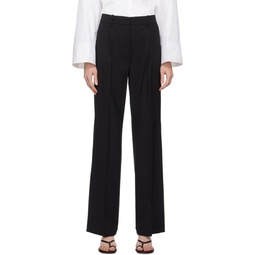 Black Pleated Trousers 241366F087002