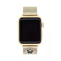 ?Apple Watch Goldtone Mesh Tea Rose Charm Strap/38/40/41MM
