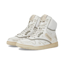 Mens COACH Distressed Leather High-Top Sneaker