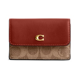 COACH Coated Canvas Signature Essential Mini Trifold Wallet