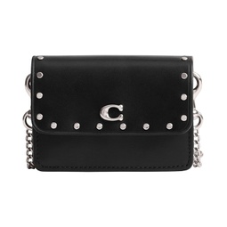 COACH Essential Half Flap Card Case with Rivets