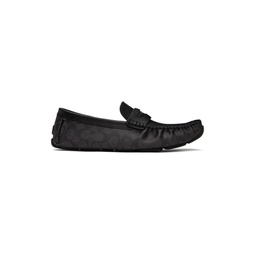 Black Signature Coin Loafers 241903M231006