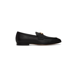 Black Sculpted Signature Loafers 241903M231010