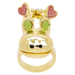 Gold Hippo Ring 232236F024017