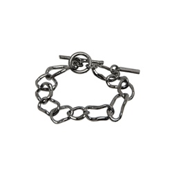 Gunmetal Crushed Chain Bracelet 232236M142000