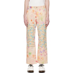 Off White Doodle Flower Chason Jeans 231236M186000