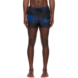 SSENSE Exclusive Black   Blue Swim Shorts 231583M193008