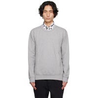 Gray Paneled Sweatshirt 222058M202000