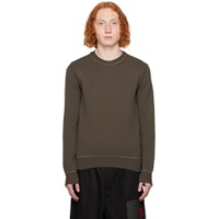 Khaki Garment Dyed Sweater 232058M201000