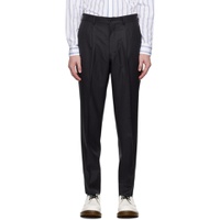 Gray Striped Trousers 232058M191011
