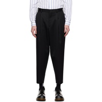 Black Pleated Trousers 232058M191009