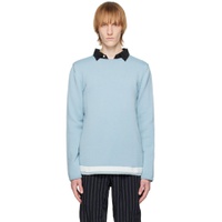 Blue Crewneck Sweater 231058M201000