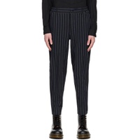 Black Striped Trousers 231058M191002