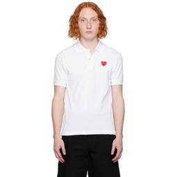 White Heart Patch Polo 232246M212005