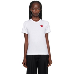 White Invader Edition Heart T-Shirt 232246F110011