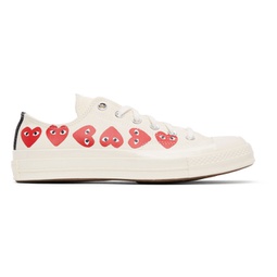Off-White Converse Edition Multiple Hearts Chuck 70 Low Sneakers 212246M237083