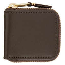 Brown Classic Leather Coin Pouch 222230F038001