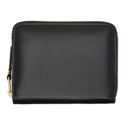 Black Leather Multicard Zip Wallet 222230M164006