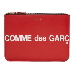 Red Huge Logo Pouch 231230M171006