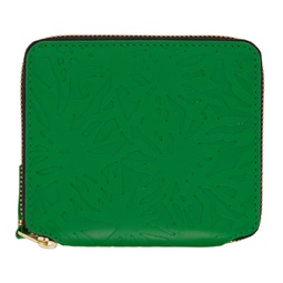 Green Embossed Forest Zip Wallet 222230F040018