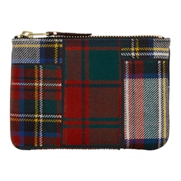 Red Tartan Patchwork Pouch 222230F045004