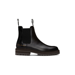 Black Grained Chelsea Boots 231426F113000