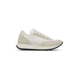 White   Beige Track Classic Sneakers 241133M237009