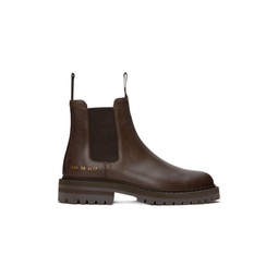Brown Leather Chelsea Boots 241133M223000
