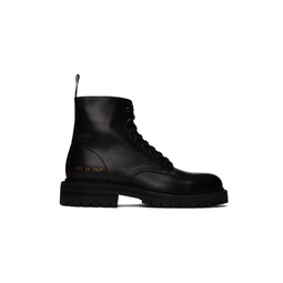 Black Combat Boots 241133M255001