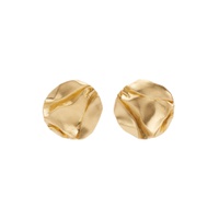 SSENSE Exclusive Gold Brushed Earrings 222444M144007
