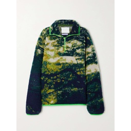 CONNER IVES Printed fleece half-zip sweater
