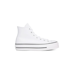White Leather Chuck Taylor All Star Platform Sneakers 231799M236045