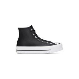Black Chuck Taylor All Star Lift Leather Sneakers 241799M236029