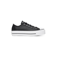 Black Chuck Taylor All Star Platform Leather Sneakers 241799M237018