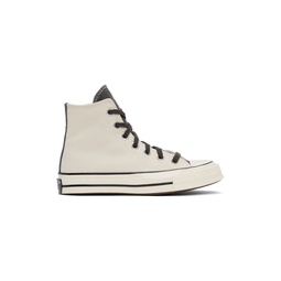 SSENSE Exclusive Off White   Grey Chuck 70 Hi Sneakers 212799F127001