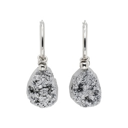 Silver Meteorite Earrings 232325F022006