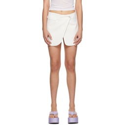 White Tailored Miniskirt 231325F090002