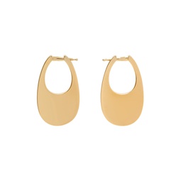 Gold Medium Swipe Earrings 241325F022004