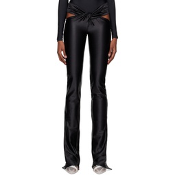 Black Cut Out Trousers 241325F087007
