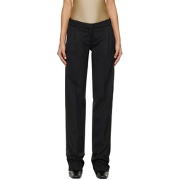 Black Tailored Trousers 241325F087004