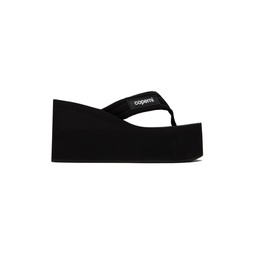 Black Wedge Sandals 241325F124001