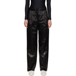 Black Loose Tailored Trousers 221325F087001