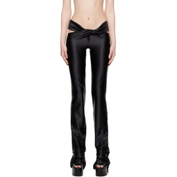 Black Cut Out Trousers 231325F087005