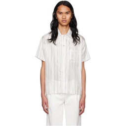White Striped Shirt 231325M192005