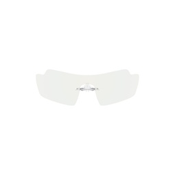 White Clip On Sunglasses 231325M134004