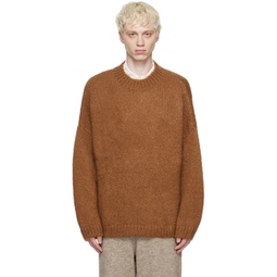 Brown Oversized Sweater 232909M201001