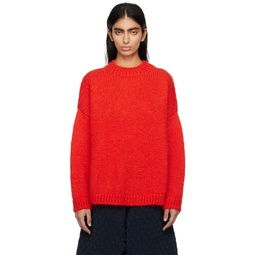 Orange Crewneck Sweater 241909F096000