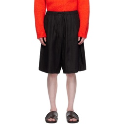 Black Oversize Shorts 241909M193000